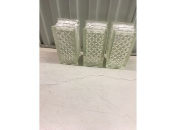 Three Diamond Pattern Glass Bricks