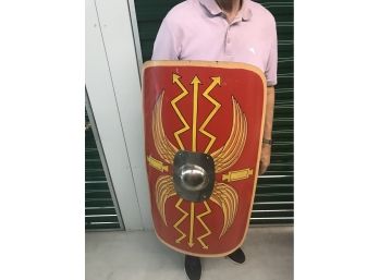 Reproduction Roman Shield Made Of Iron And Chrome