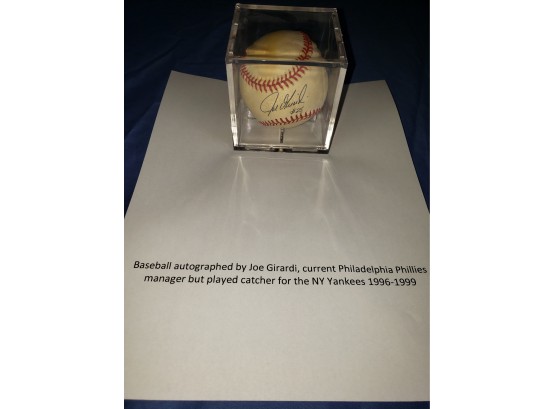 Joe Girardi Autographed Baseball