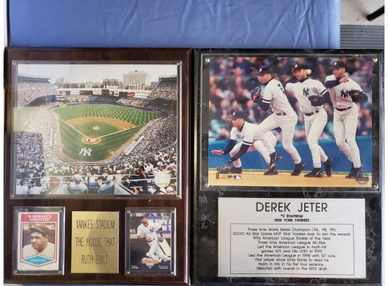 Lot Of 2 NY Yankee Framed Pictures