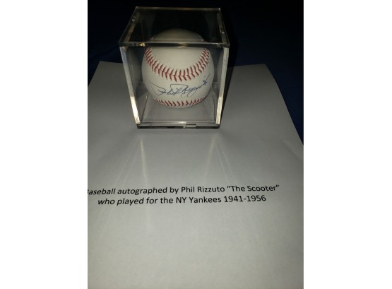 Phil Rizzuto Autographed Baseball