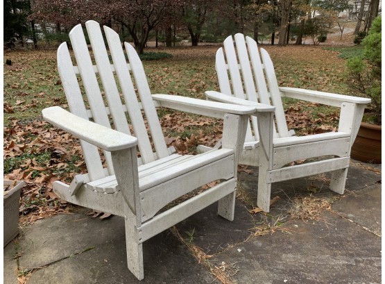 Pair Of White Adirondack Chairs