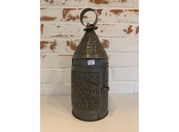 Antique Pinhole Tin Lantern