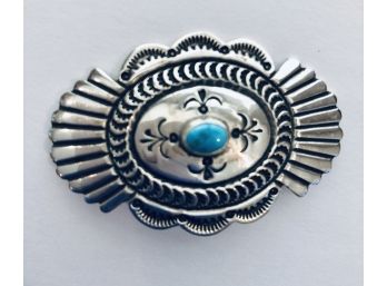 Navajo Daniel Sunshine Reeves Sterling Silver Pin