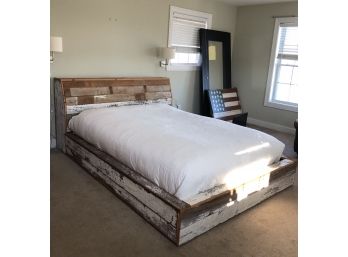 Ralph Lauren Reclaimed Wood Bed Frame Former Display Piece Bloomingdales NYC Queen Size