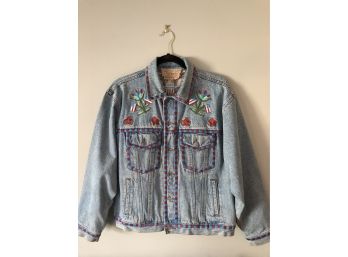 Double D Ranch Wear Embroidered Jean Jacket
