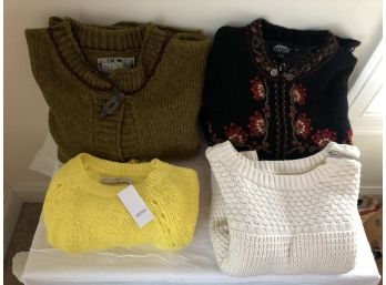 Lot Of 4 Womens Sweaters - Loft, Banana Republic, Icelandic, Suzet