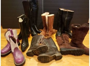 Lot Of 7 Pairs Of Sz. 6 High Quality Women's Boots