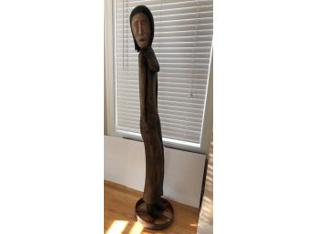 Signed JD ( John Devaud) '99 Wood Carved Full Sized Figure