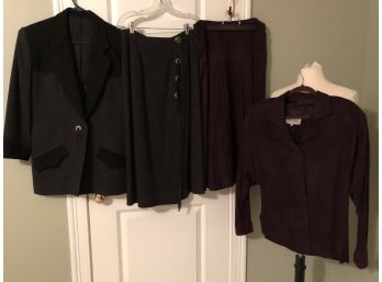 2 Women's Suits- TAKE SIX Western Style; Julee Julee Suede Jacket & Skirt