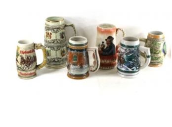 Lot Of 6 Beer Steins