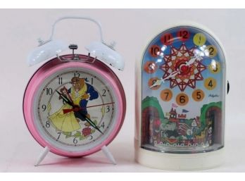 Vintage Beauty & The Beast And Carnival Alarm Clock