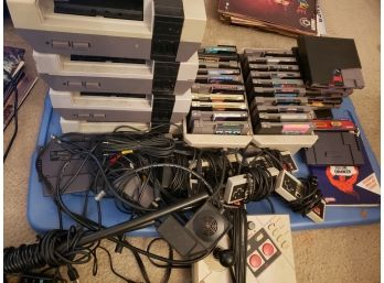Lot Of Original Nintendo Systems W/games And More!