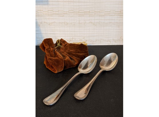 Christofle Silver Plated Serving Spoons