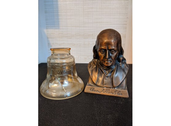 Liberty Bell And Benjamin Franklin Banks