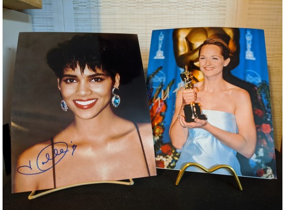 Halle Berry And Helen Hunt Autographed Photos