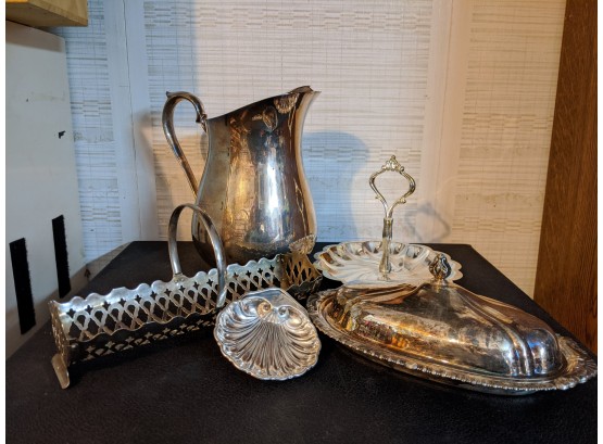 Assortment Of Vintage Silver Plated Tableware