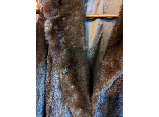 Vintage Mink Fur Long Coat