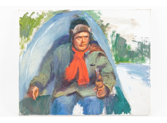 Painting Of A Man With A Beer