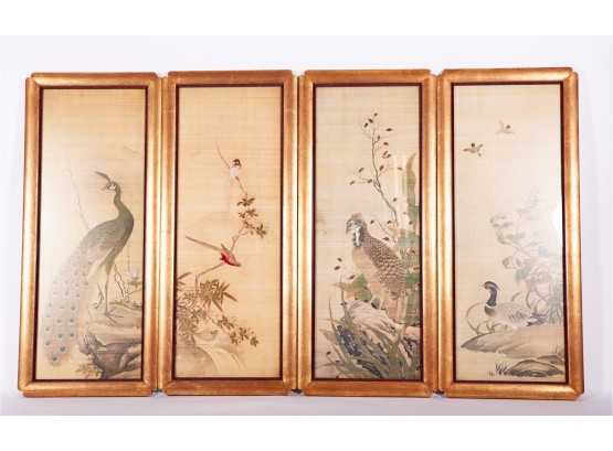 Four Japanese Edo Period Naturalist Style Bird Prints