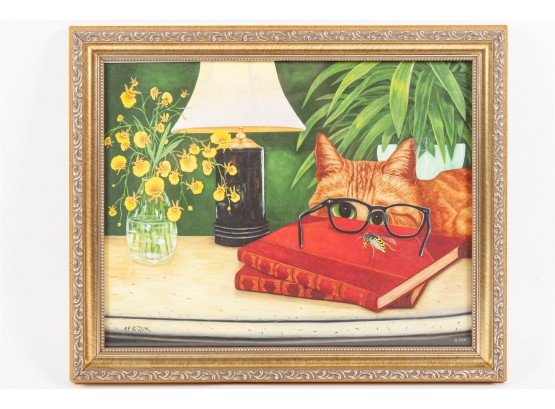 Cat & Glasses Artist's Proof By Zuk