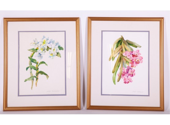 Two Botanical Prints Signed Janet Patterson