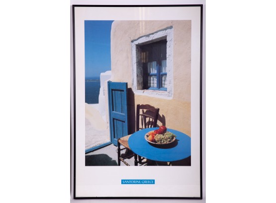 Framed Poster Of Santorini, Greece