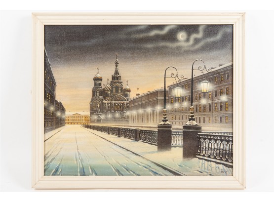 Painting Of Moscow At Night