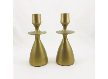 Pair Of Mid Century Dansk Style Brass Candlesticks