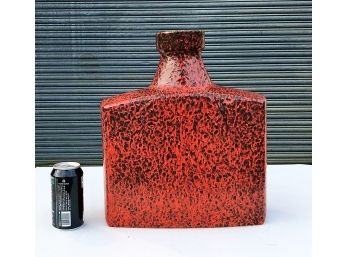Massive Mid Century West Germany Ceramic Lava Glaze Vase
