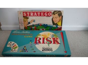 2 Vintage Board Games 1959 Risk And 1961 Stratego