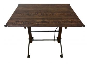 Large Antique Industrial Drafting Table