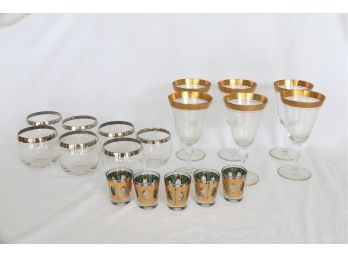Assorted Gold & Silver Rimmed Glasses