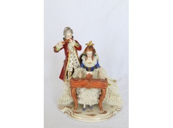 Vintage Porcelain Figurine Man &  Woman  Stamped, Germany 113 B