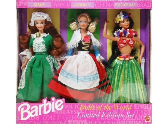 Dolls Of The World Gift Set (3 Dolls) Limited Edition Barbie Set, 1994 - NEW IN BOX!