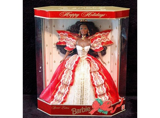 Happy Holidays African American Barbie Doll, 1997 - NEW IN BOX!