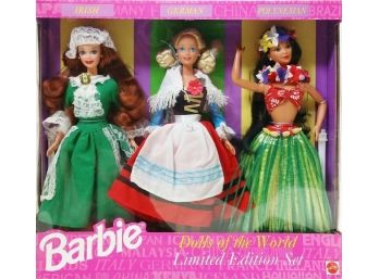 Dolls Of The World Gift Set (3 Dolls) Limited Edition Barbie Set, 1994 - NEW IN BOX!