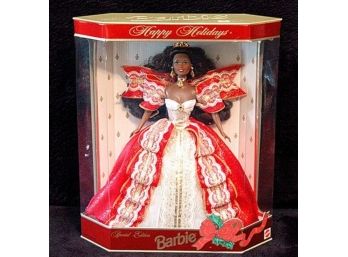 Happy Holidays African American Barbie Doll, 1997 - NEW IN BOX!