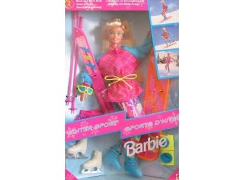 Winter Sports Barbie Doll W/ Skis & More, 1994  - NEW IN BOX!