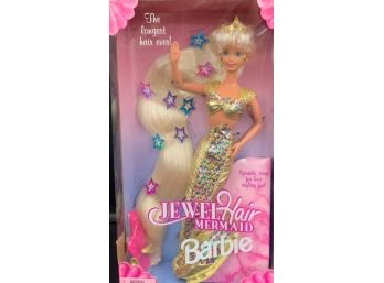 Jewel Hair Mermaid 'LONGEST HAIR EVER' Barbie Doll, 1995 - NEW IN BOX!