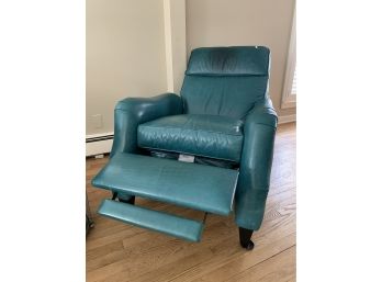 Ethan Allen Teal Leather Recliner