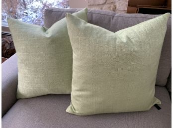 Pair Of Lime Green Decorate Pillows By Newport