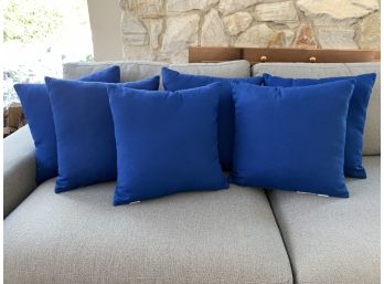 Collection Of 6 Blue Indoor/Outdoor Pillows - Pier 1