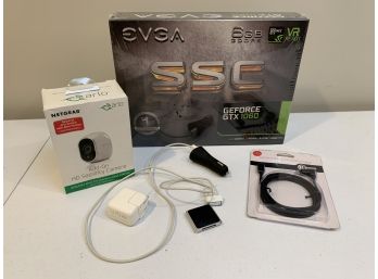 EVGA GEFORCE GTX 1060 6GB Graphics Card, Netgear Security Camera, IPod Nano