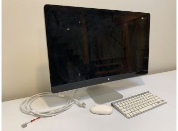 Apple 27' Thunderbolt Monitor Model: A1407, Wireless Keyboard And Mouse