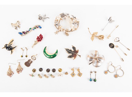 Collection Of Brooches And Hat Pins