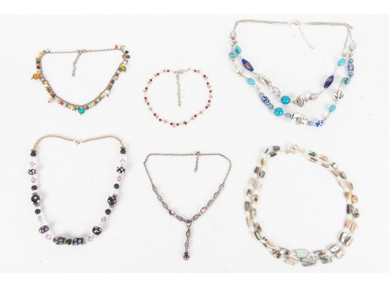 Shell & Glass Bead Necklace Collection