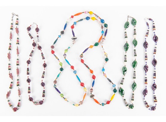 Collection Of Ceramic Beaded Necklaces
