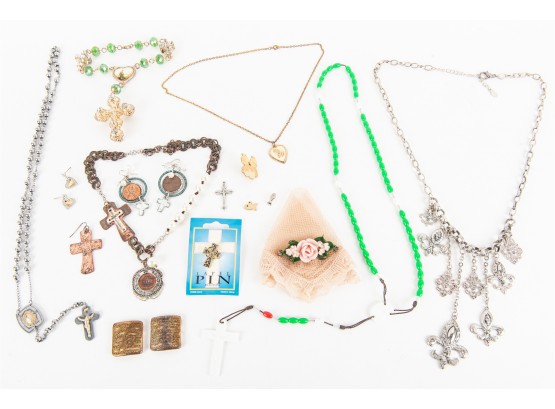 Collection Of Christian Religious Jewelry