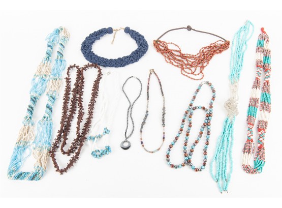 Collection Of Ten Beaded Necklaces